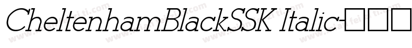 CheltenhamBlackSSK Italic字体转换